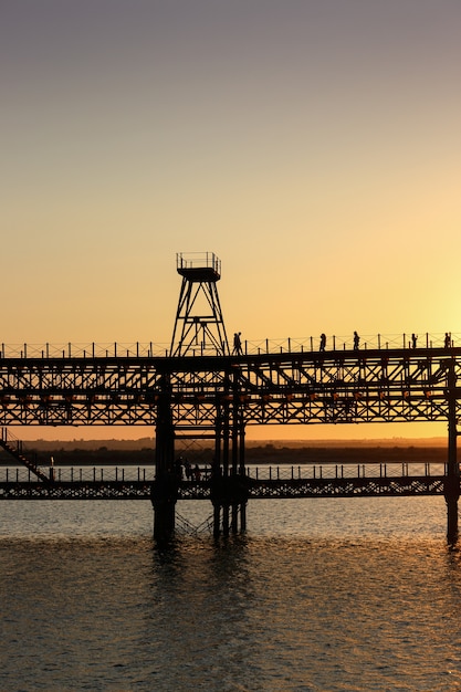 Tramonto nel porto di Huelva