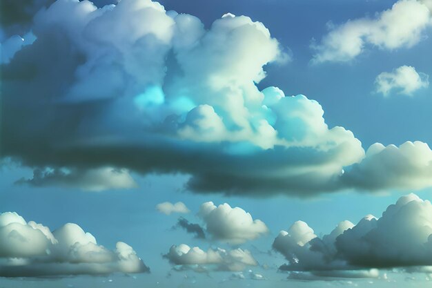 Tramonto serale con nuvole di tonalità blu