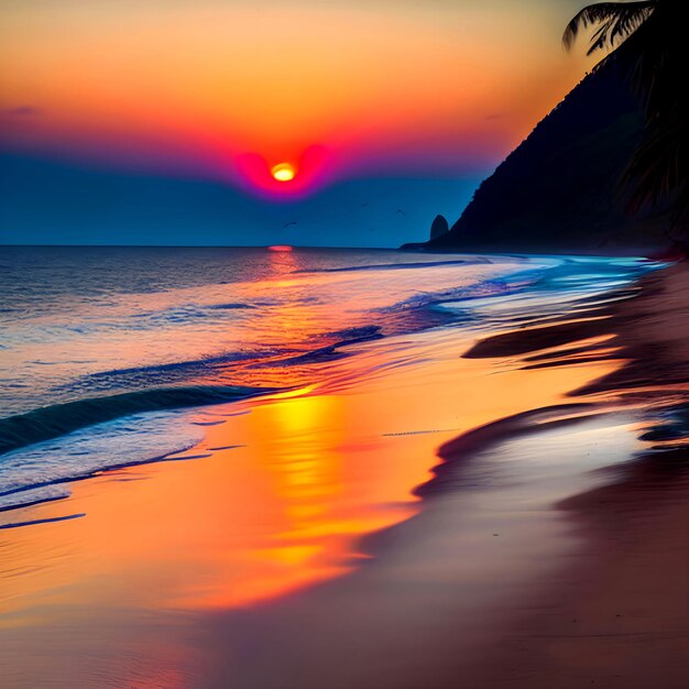 tramonto spiaggia mare oceano palma cielo alba albero sole tropicale acqua sabbia paesaggiofotografia