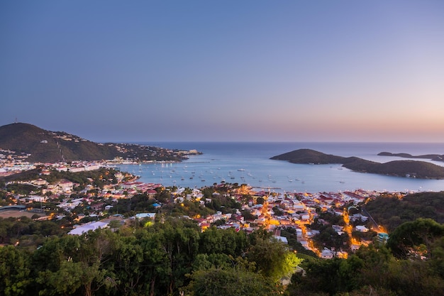 Tramonto su Charlotte Amalie St Thomas