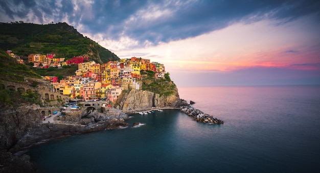 Tramonto su Manarola Cinque Terre Italia