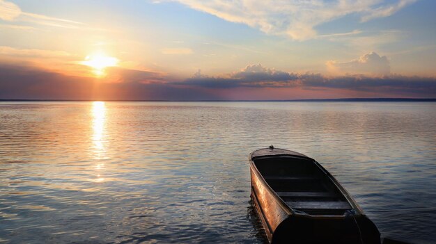 Tramonto sul fiume