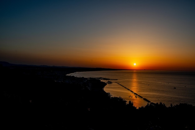 Tramonto sul mare Adriatico