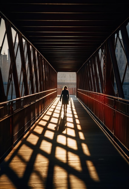 tramonto sul ponte di brooklyn