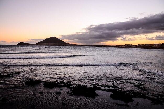 Tramonto sull'Oceano Atlantico a Tenerife Canarie Spagna