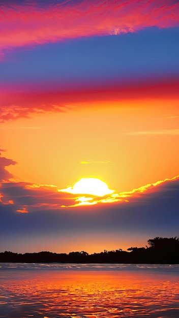 Tramonto sulla carta da parati spiaggia