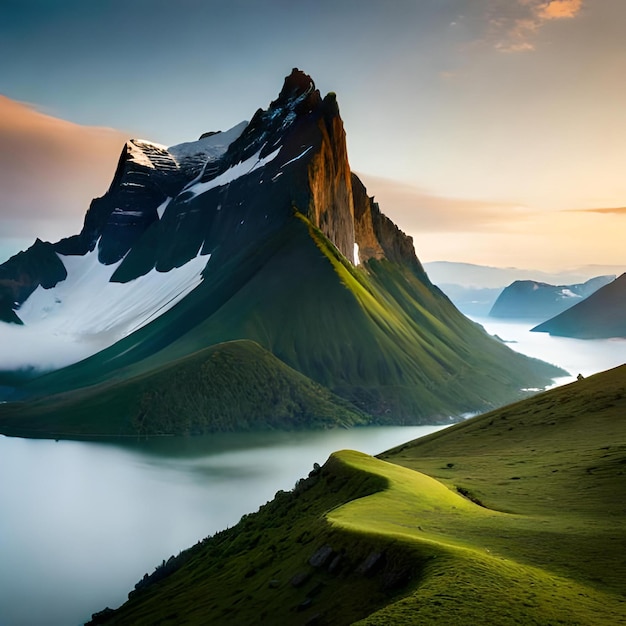 tramonto sulla costa del lago Paesaggio naturale Natura nell'Europa settentrionale riflesso cielo blu