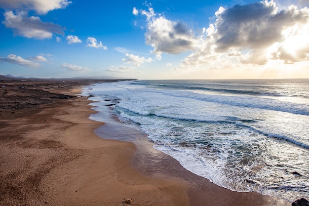 tramonto sulla costa di El Cotillo, Isole Canarie