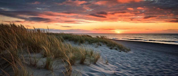 Tramonto sulla spiaggia delle dune