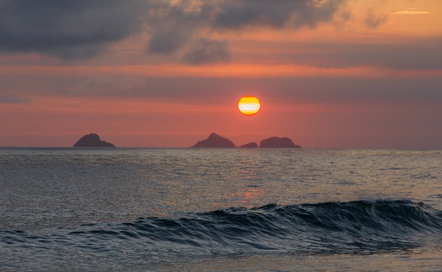 Tramonto sulla spiaggia di Ipanema