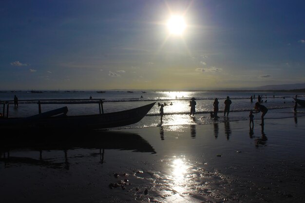 Tramonto sulla spiaggia