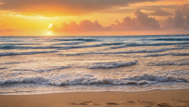 tramonto sulla spiaggia