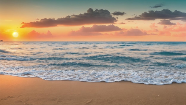 tramonto sulla spiaggia