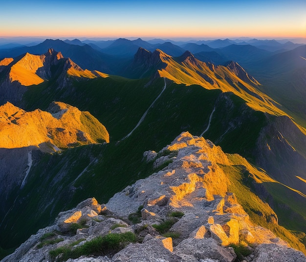 Tramonto sulle montagne