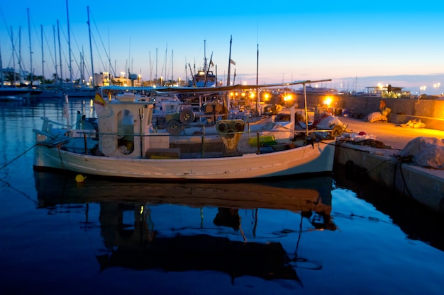 tramonto tradizionale fisherboats a Formentera