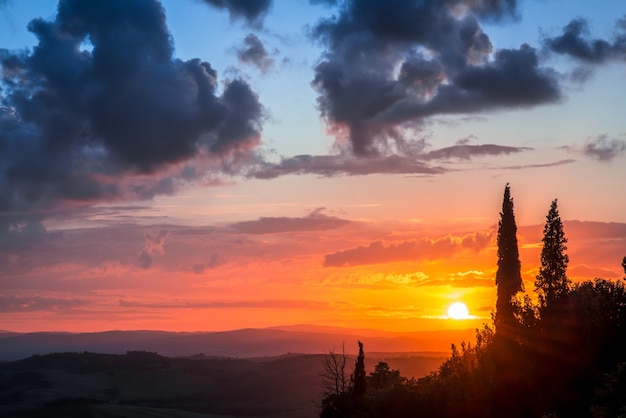 Tramonto Val d'Orcia Toscana