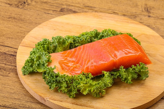 Trancio di filetto di salmone per la cottura