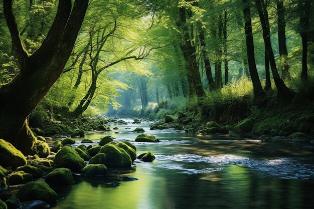 Tranquil_forest_stream_with_sundappled_wat_472jpg