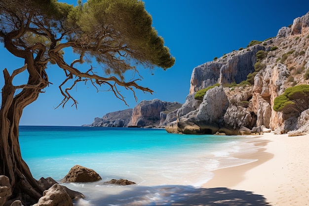 Tranquilla spiaggia della costa meridionale