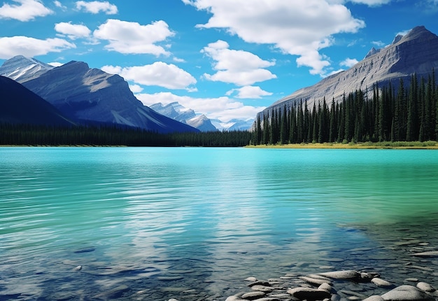 Tranquillità riflessiva Parco nazionale del lago Briesen Banff