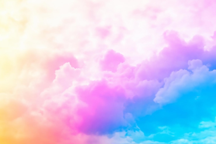 Foto tranquillo cielo pastello sogno paesaggio nuvoloso sfondo