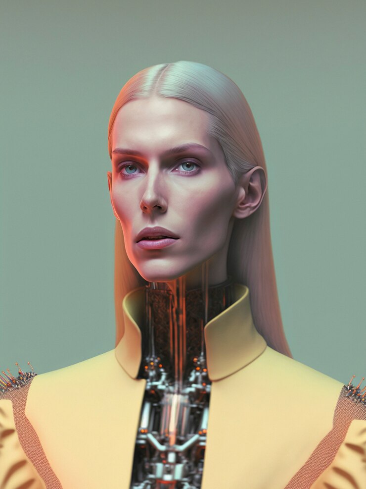 Transhumanism collage concept