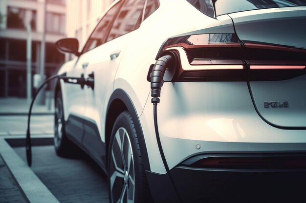 Trasporto batteria elettrica città elettricità auto energia tecnologia di alimentazione automobile AI generativa