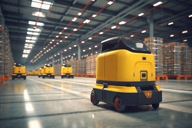 Trasporto di precisione AGV Automated Guided Vehicle che ottimizza le operazioni di magazzino