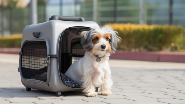 Trasporto sicuro di animali domestici per cani in gabbia di trasporto