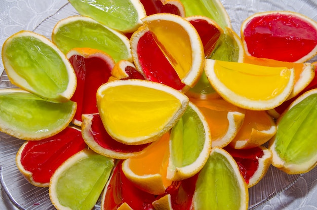 Trattamento per il party - gelatina colorata a buccia di arance