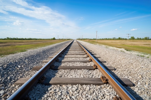 Tratto vuoto di estensione del binario ferroviario