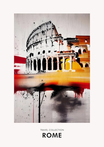 Travel Collection Poster Stampa Roma Wall Art stampabile