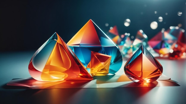 tre palle di vetro con diversi colori di diversi colori