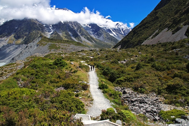 Trekking nella valle di Hooker, in Nuova Zelanda