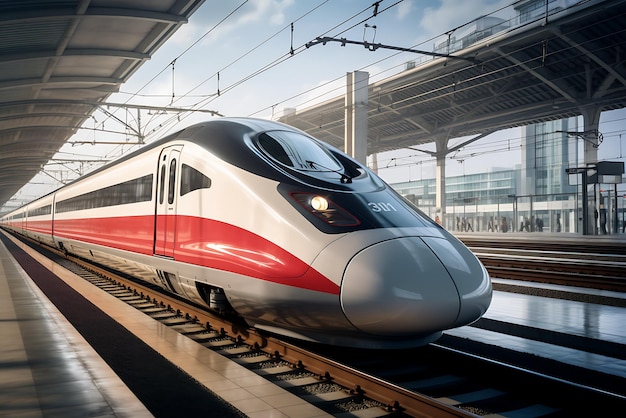 treno ad alta velocità nella stazione di Shanghai Cina