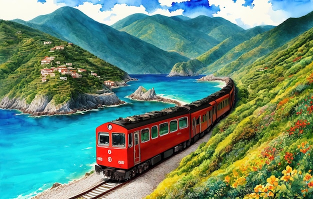 treno in montagna