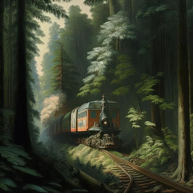 Treno nel bosco