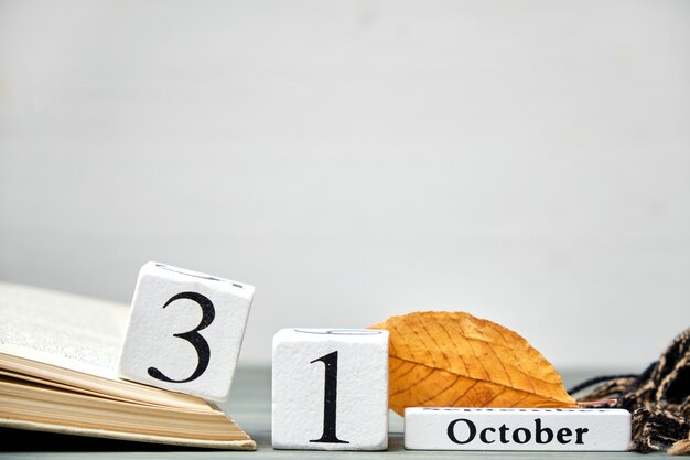 Trentunesimo giorno del mese di autunno del calendario ottobre con lo spazio della copia.