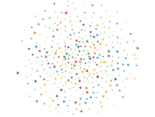 Triangolare Rainbow Confetti Rainbow glitter confetti sfondo Illustrazione vettoriale