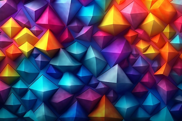 Triangolo 3D con colori vivaci