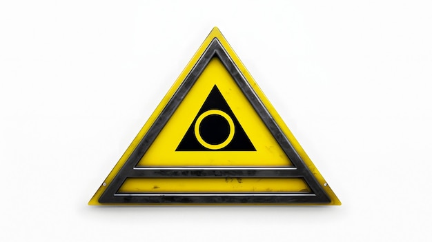 triangolo giallo con triangolo nero e triangolo nero con triangolo giallo AI generativa
