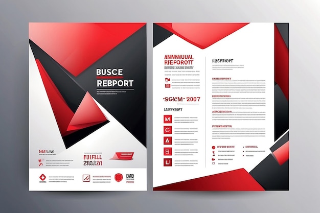 Triangolo rosso relazione annuale aziendale brochure modello di design del volantino vettore copertina del volantino