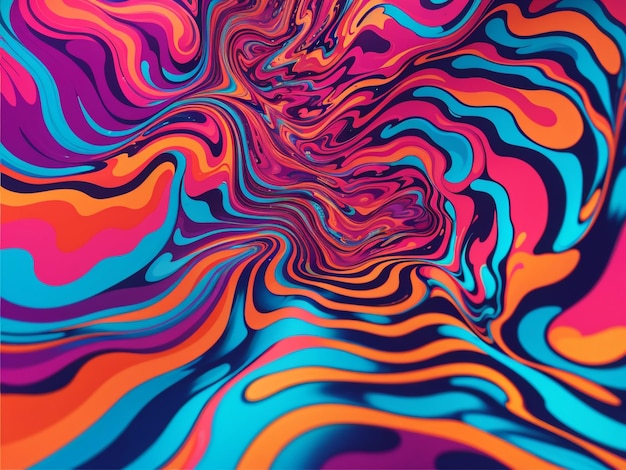 Trippy Reverie Illusione psichedelica sfondo astratto con modelli trascendentali
