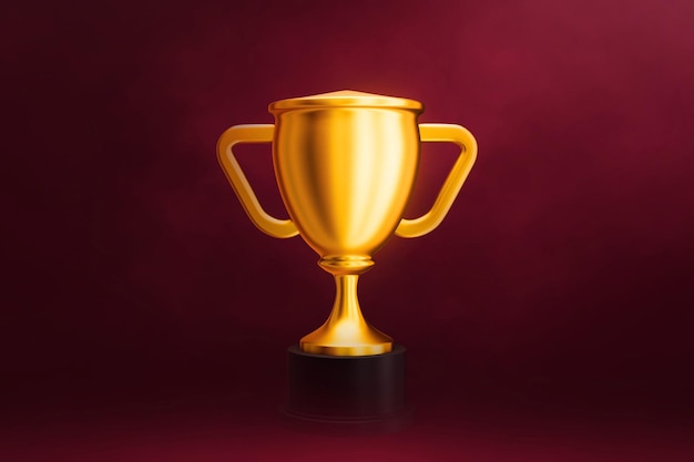 Trofeo d'oro del campione illustrazione 3D