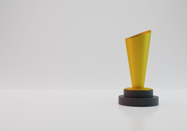 trofeo d'oro, rendering 3d