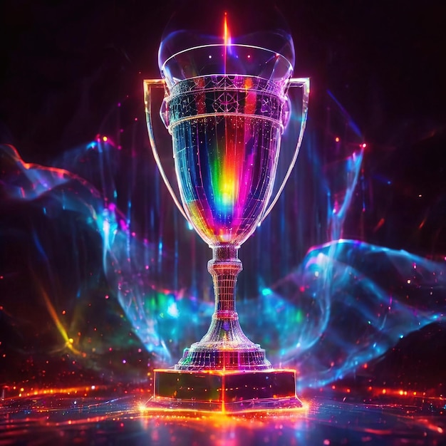 Trofeo digitale virtuale per i giochi online e gli esports