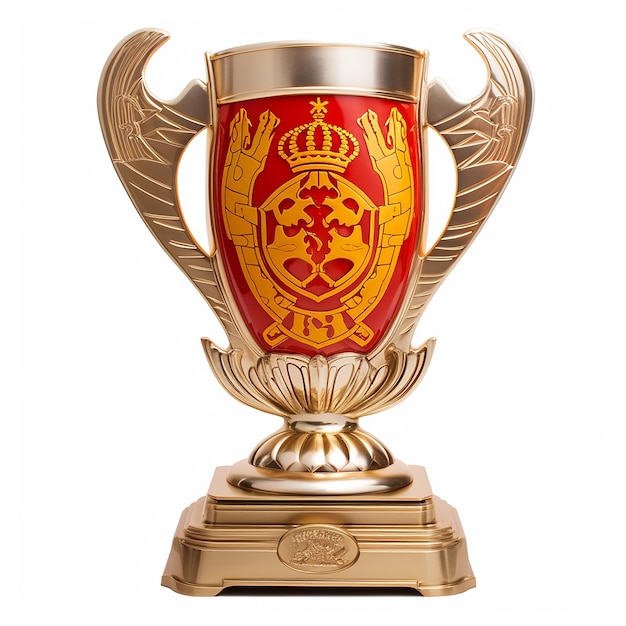 Trofeo per la vittoria del calcio con il logo del paese