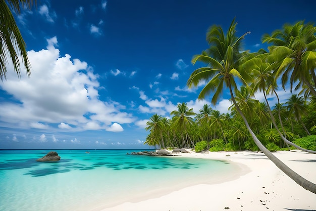 Tropical Paradise o Coconut Palm Beach o White Sand Lagoon