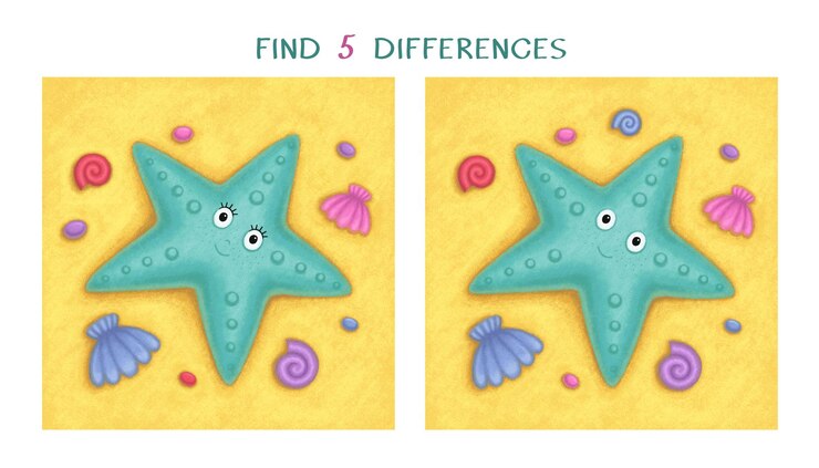 Foto trova cinque differenze semplice gioco educativo per bambini