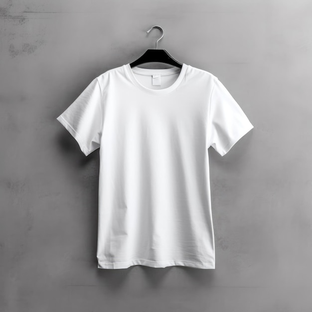 Tshirt mockup maglietta bianca sul gancio